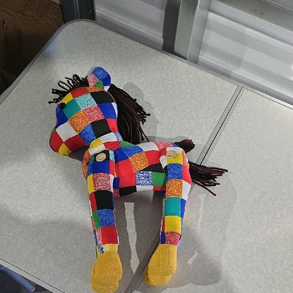 Colorful Patchwork Plush‎ Horse Toy Handmade